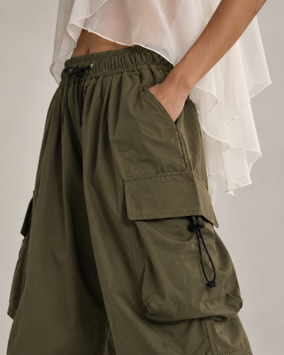 Pantalones cargo verde