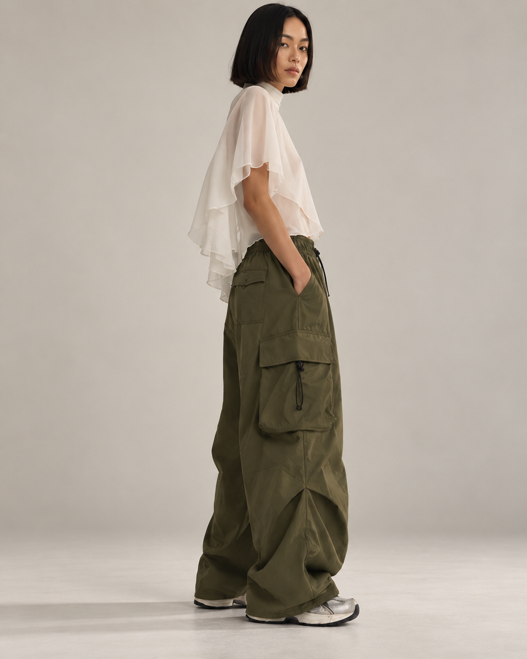 Pantalones cargo verde