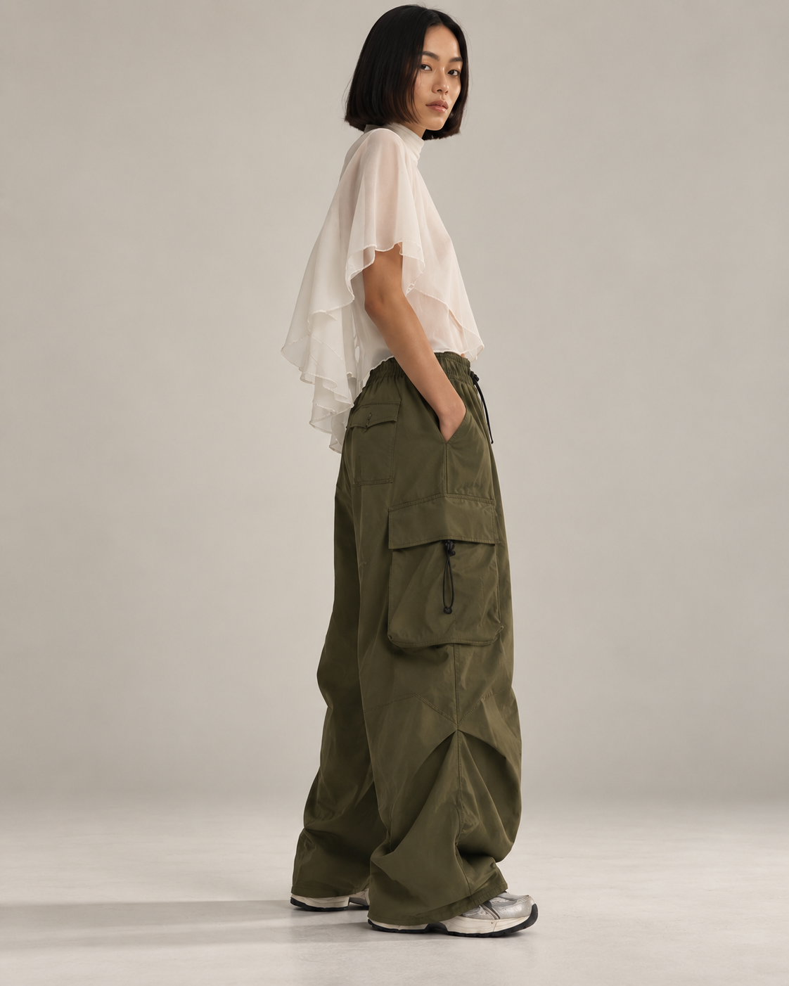 Pantalones cargo verde