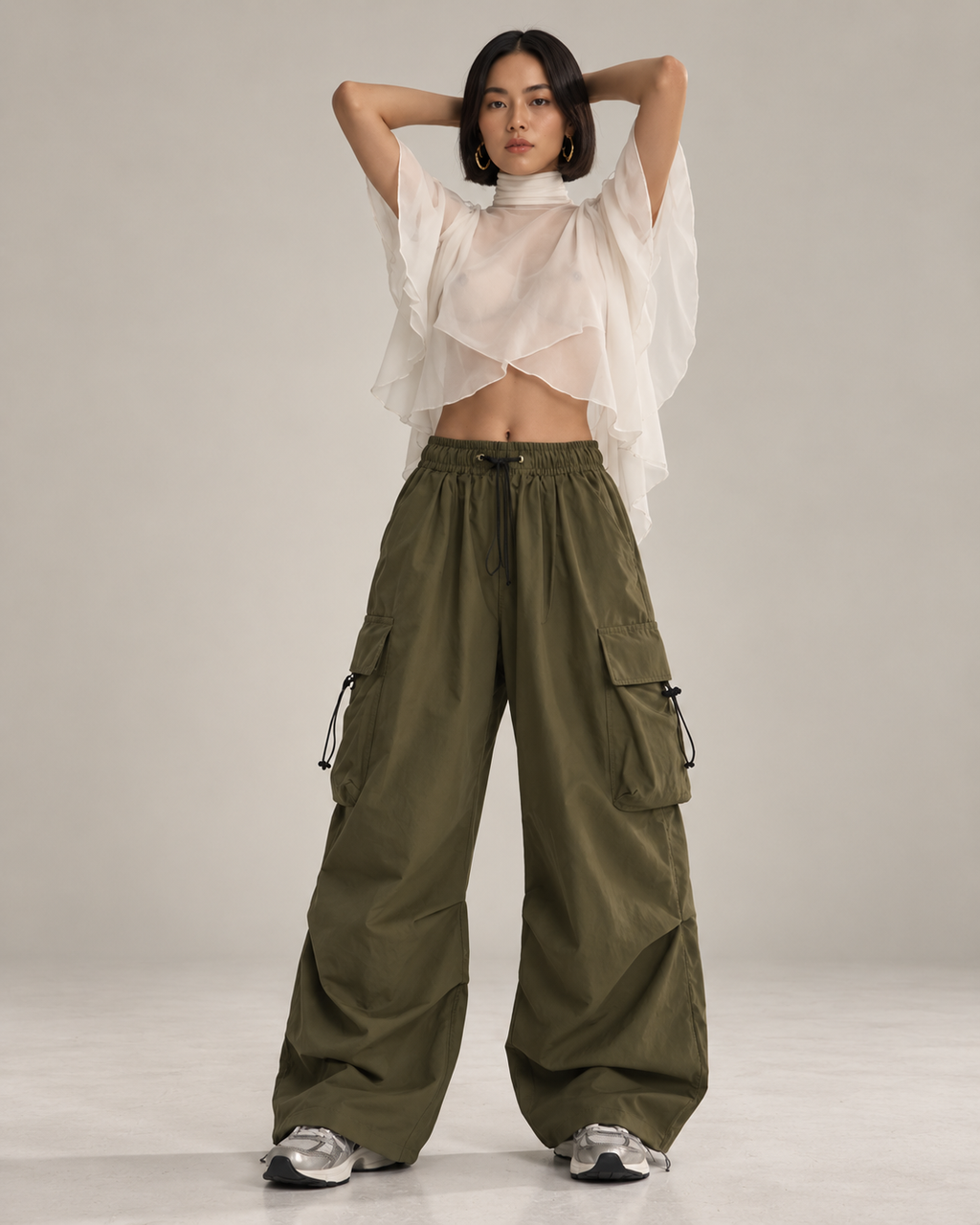 Pantalones cargo verde