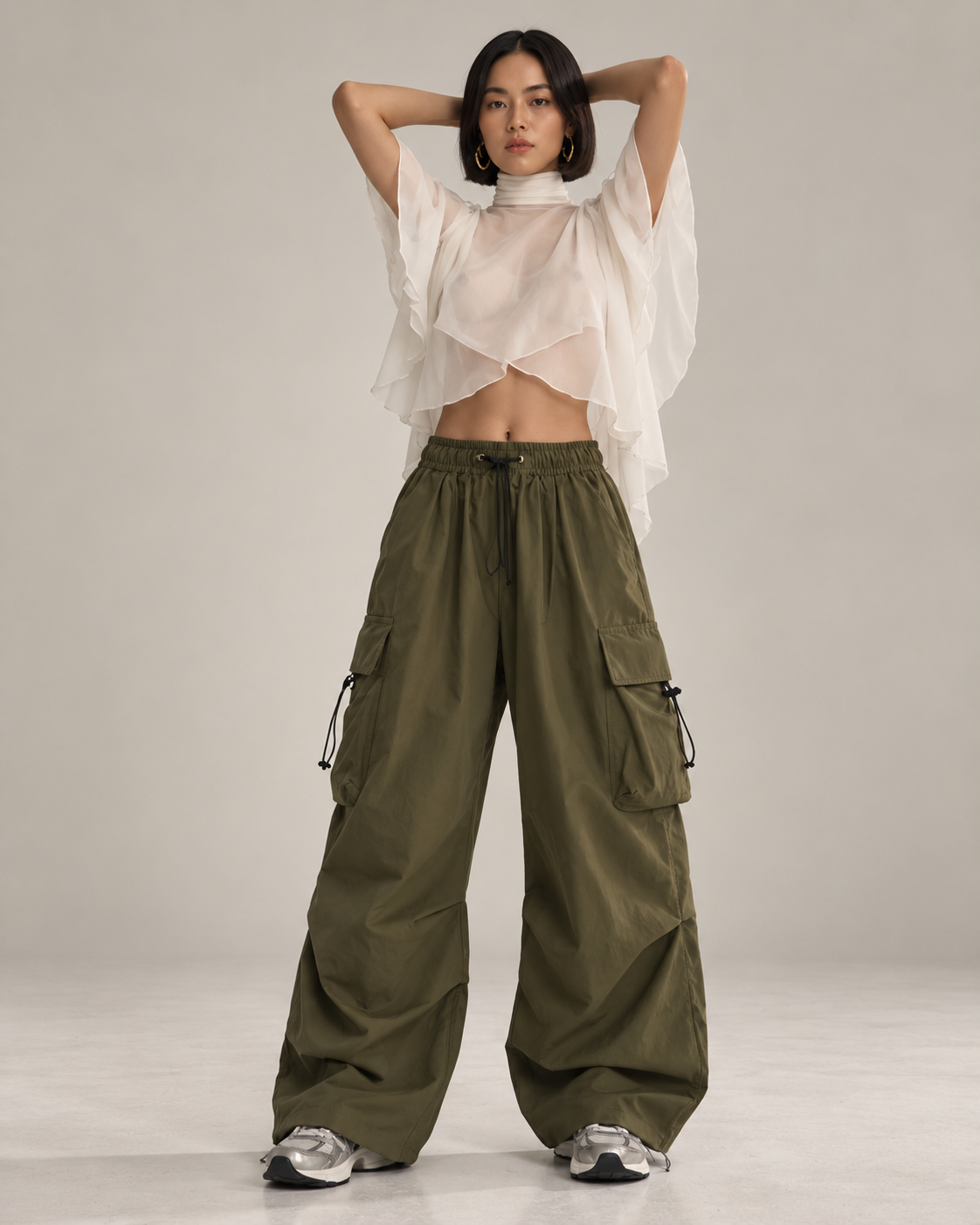 Pantalones cargo verde
