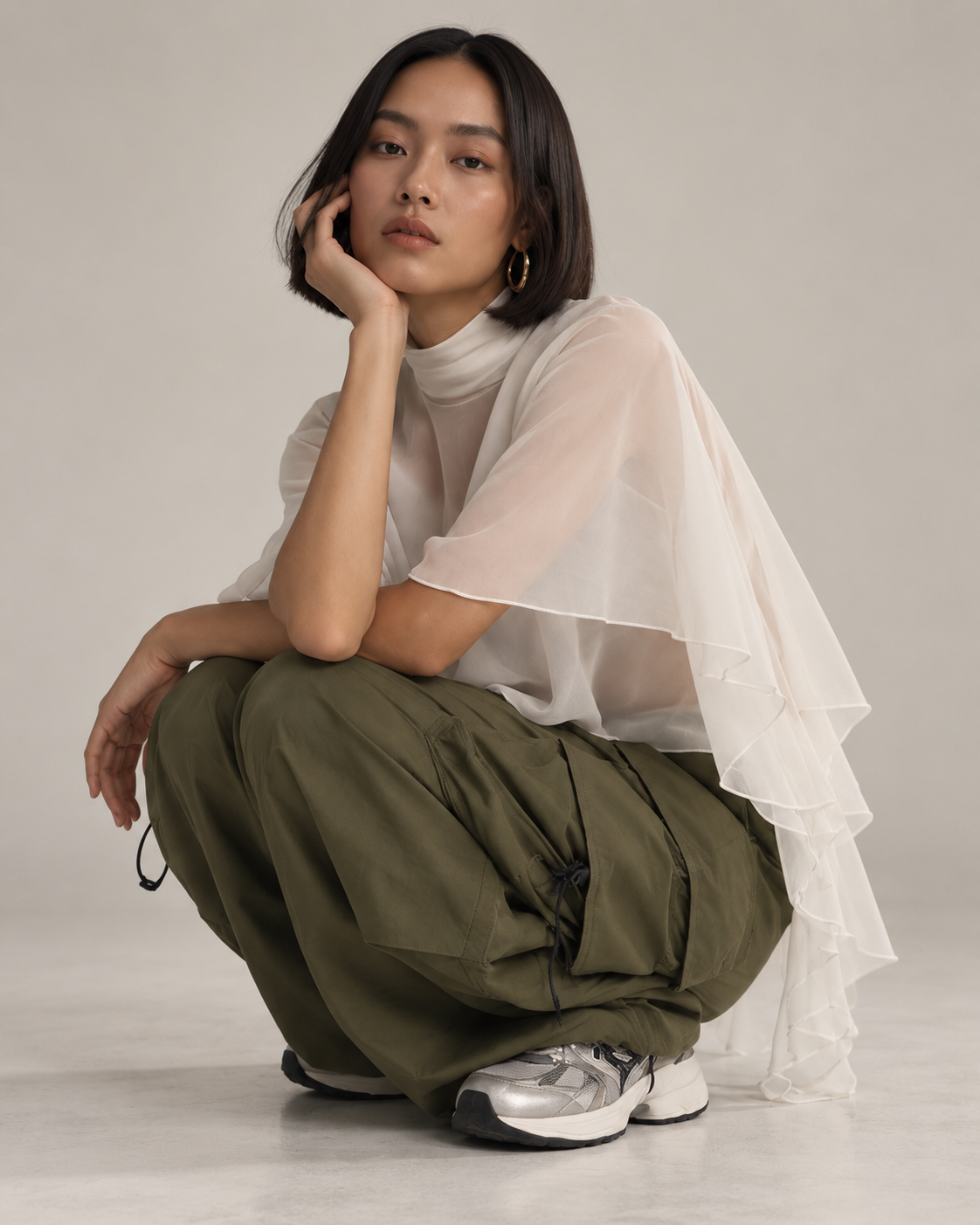 Pantalones cargo verde